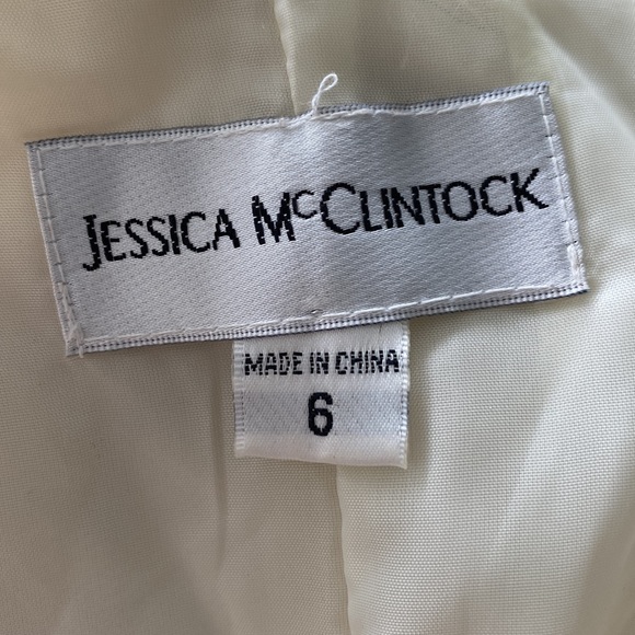 Vintage Jessica McClintock Strapless Lace Dress - Picture 3 of 4